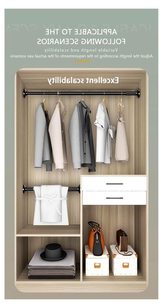 Teleskopstange ohne Bohrmaschine, Gardinenstange 92-430 cm, Zugvorhangstange für Badezimmer, Schlafzimmer, Duschraum, große Fenster (Schwarz, 228...