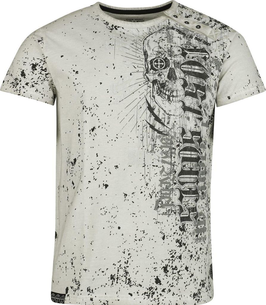 Rock Rebel by EMP Herren Skulls & Splatter Longsleeve grau XL