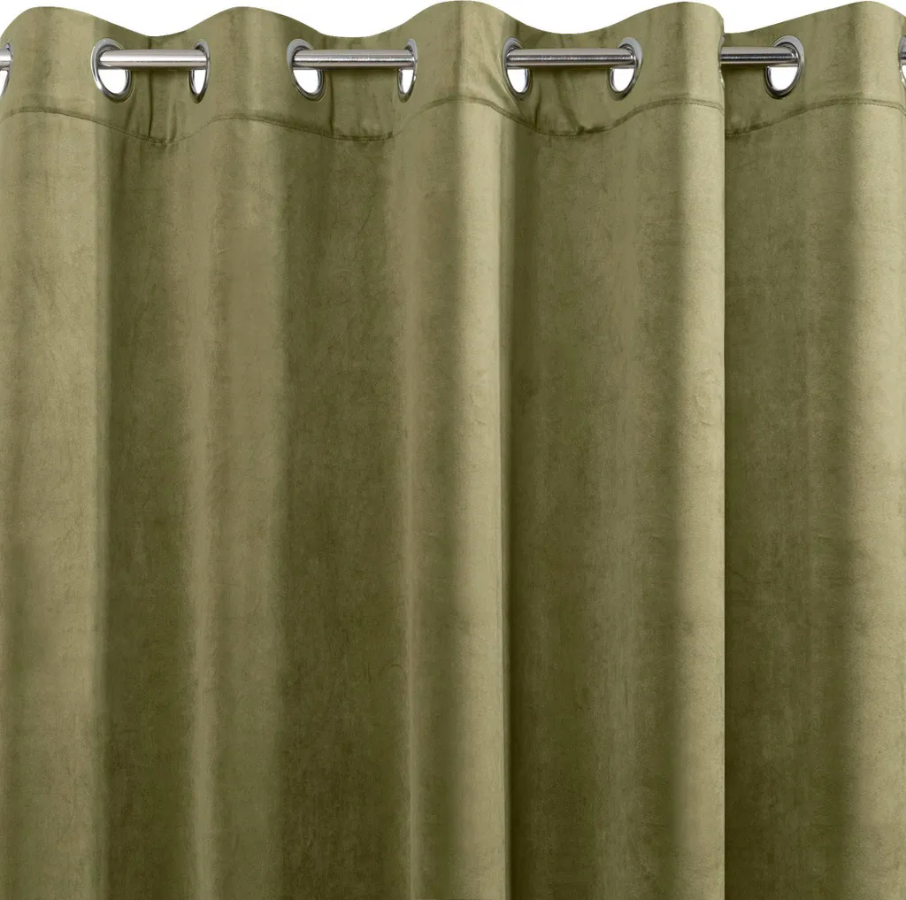 Eurofirany Rideau Villa Vert Olive 140x250 cm à Oeillets pour Salon