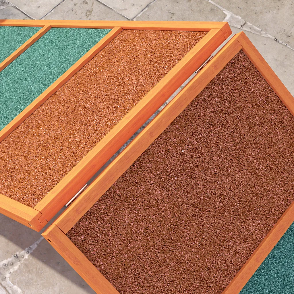 PawHut ponte di agilità per cani attrezzatura di agilità per cani con ponte pieghevole, superficie antiscivolo regolabile in altezza attrezzatura di agilità per giardino, 173 x 59 x 66 cm, arancione - 8