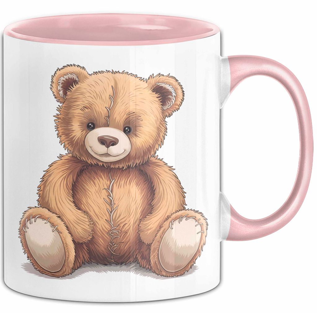 Teddybär Tierliebhaber Tasse Geschenk Lustige Geschenkidee Spruch (Rosa)