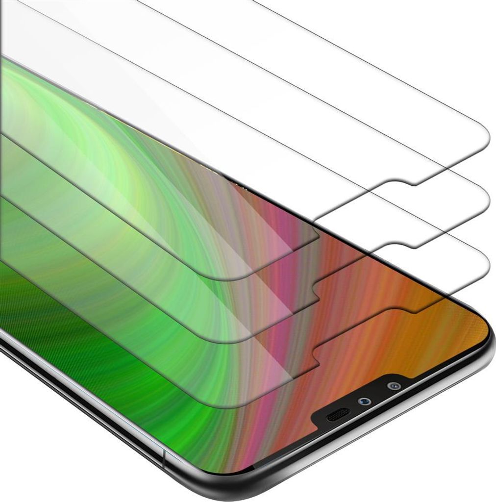 Cadorabo 3x Panzer Folie für LG V40 Schutzfolie in Transparent Folie Tempered Display-Schutzglas