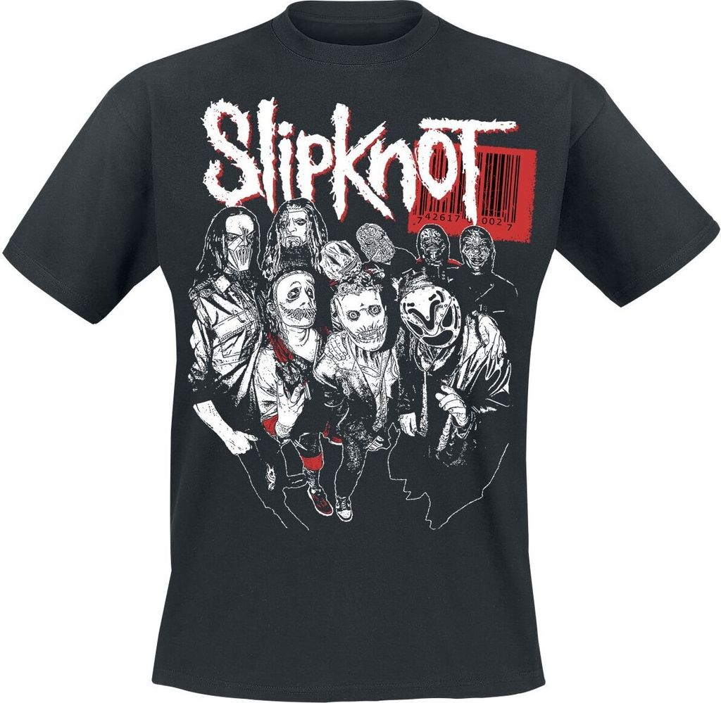 Slipknot T-Shirt Herren Barcode Band schwarz XL Produktbild 