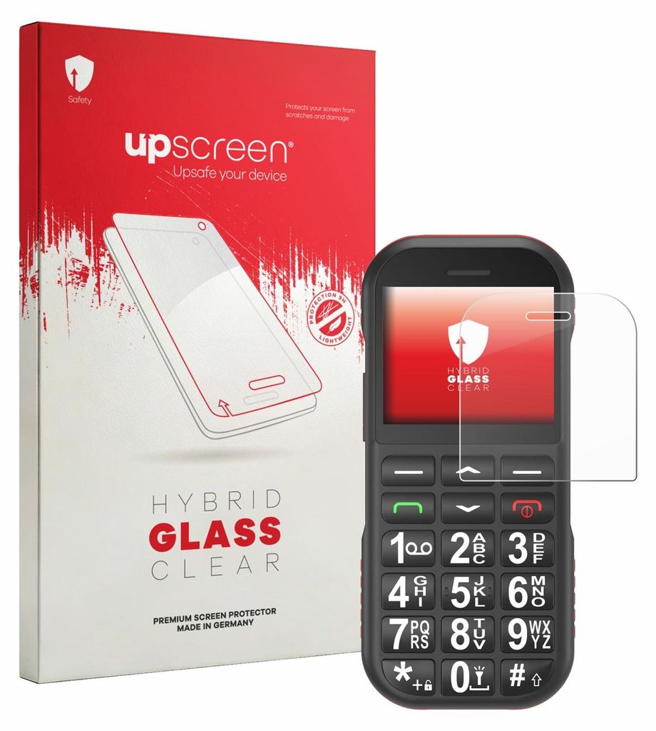 upscreen Schutzglas für Ufferson Seniorenhandy Schutzfolie Panzer Folie Glas Display Schutz klar