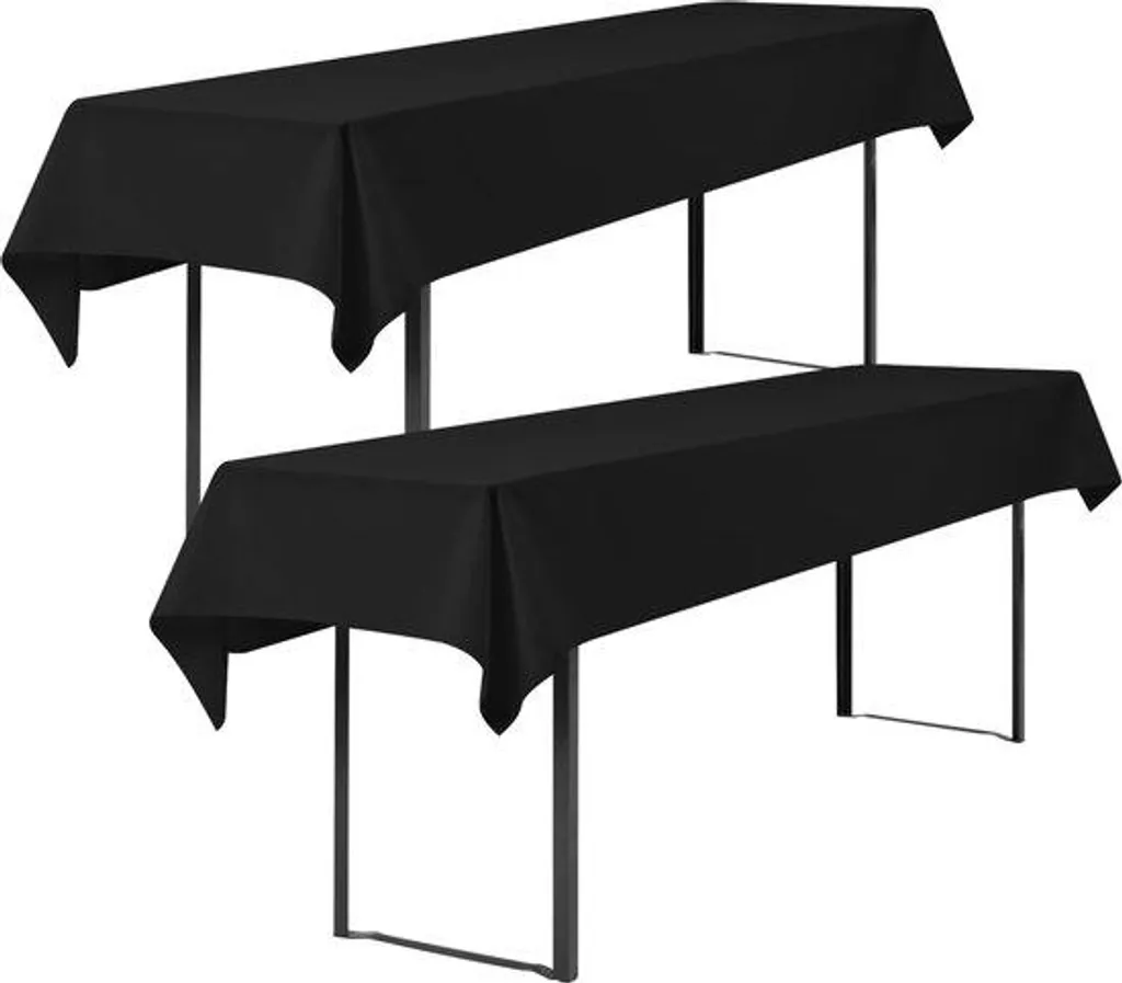 Nappe de Table Lavable Noire pour Cacher les Défauts du Mobilier x2