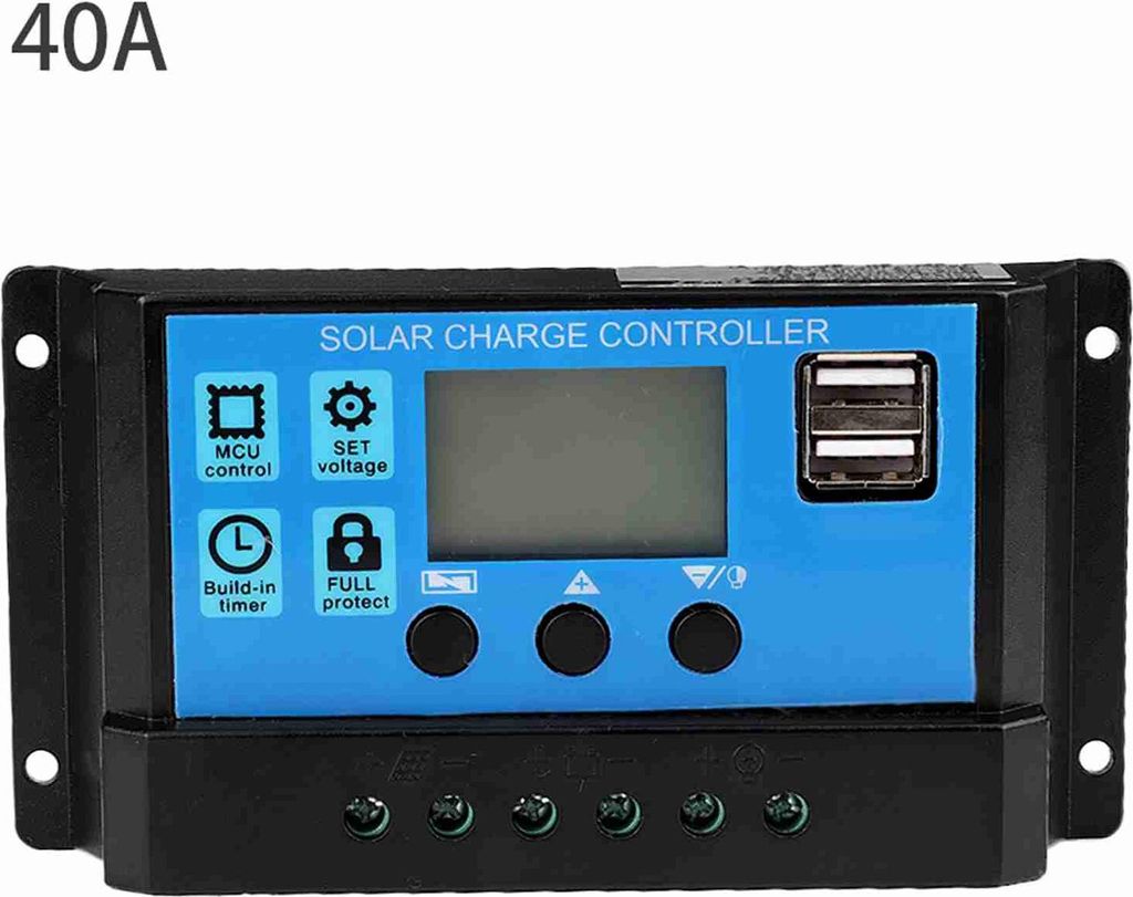 40A 12V 24V automatický solárny regulátor nabíjania PWM Obrázok produktu 