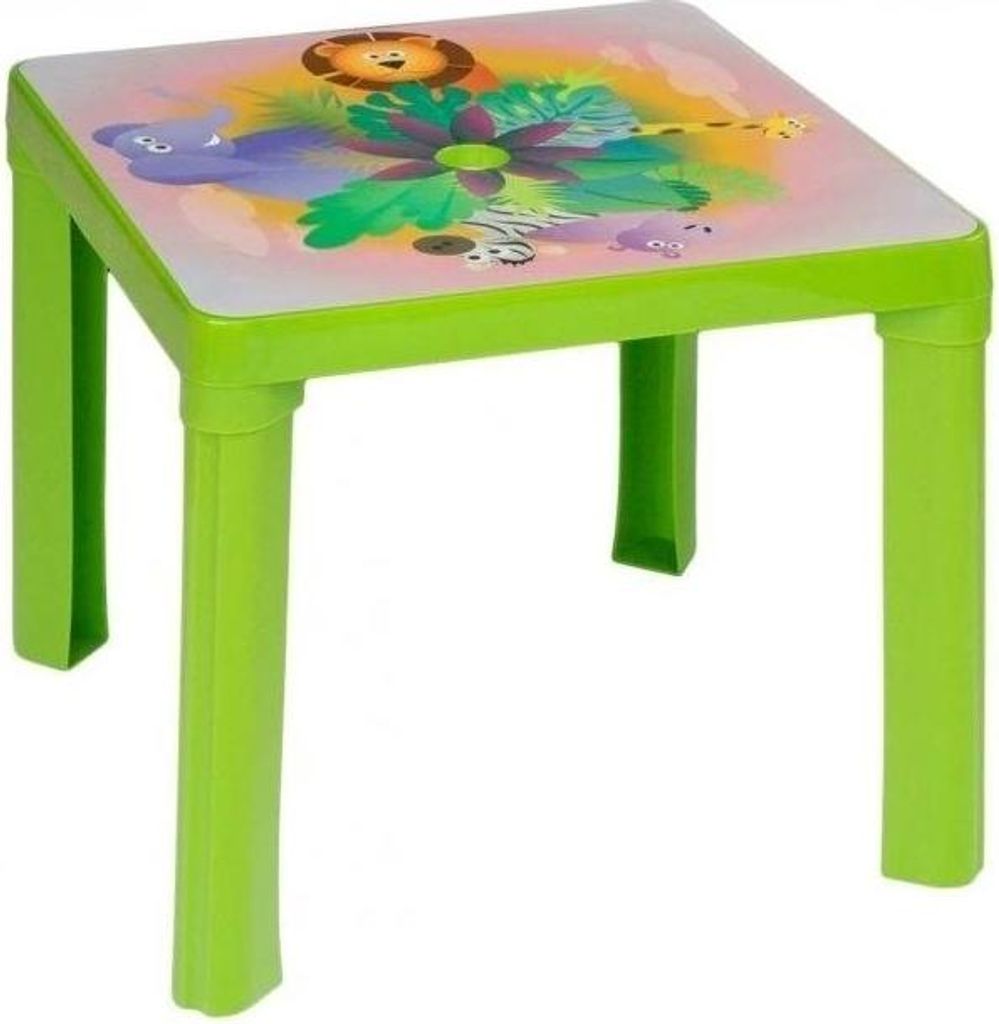 Grüner rechteckiger Kunststofftisch, 484 x 676 mm Produktbild 