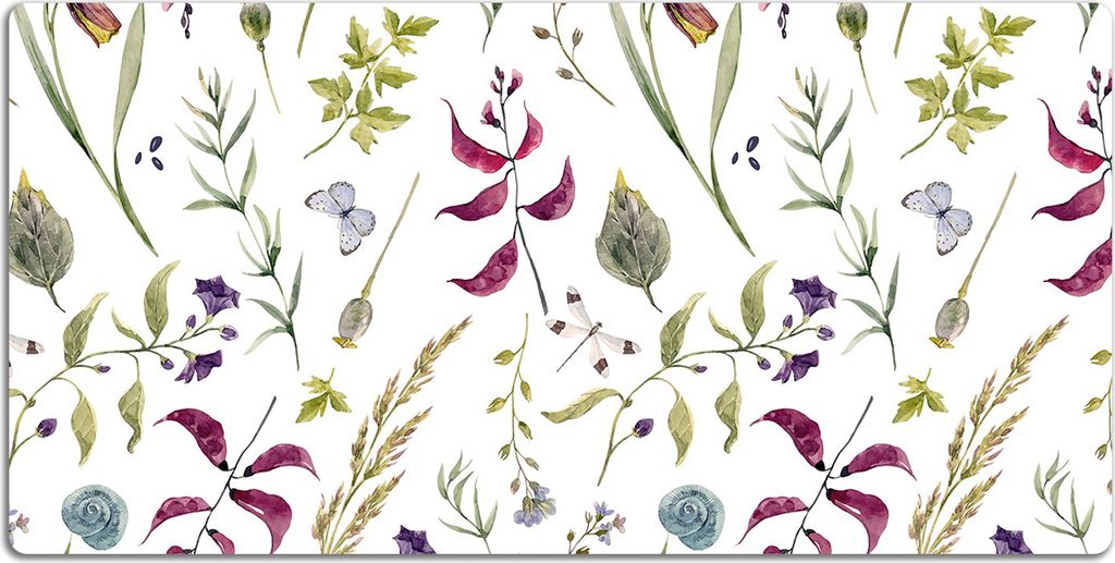 Schreibtischmatte Tischunterlage 120x60 cm Mauspad - Botanische Blume.