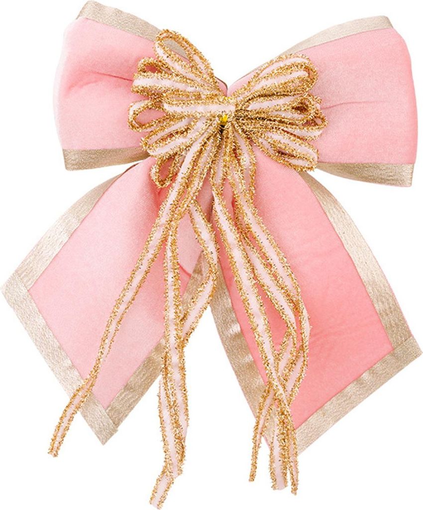 Samt-Weihnachtsschleife (23 cm) – Bastelband zum Verzieren von Weihnachtskränzen, Fenstern, Türen, Wänden, Treppen und als Hochzeitsdekoration