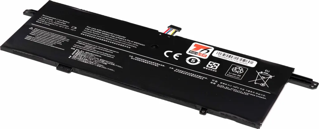 Batteria T6 Power per Lenovo IdeaPad 720s-13ARR 81BR, Li-Poly, 7,7 V, 5800 mAh (45 Wh), nero