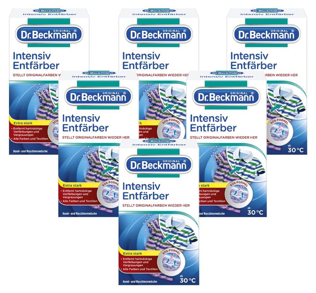6 x Dr. Beckmann Intensiv Entfärber je 200g Hand - und Produktbild 