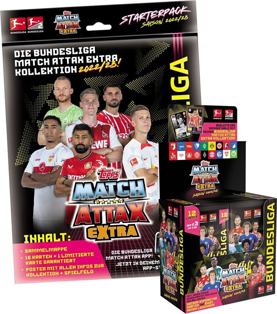 Topps Match Attax EXTRA 2022/23 - 1 Starter + 1 Display (24 Booster)