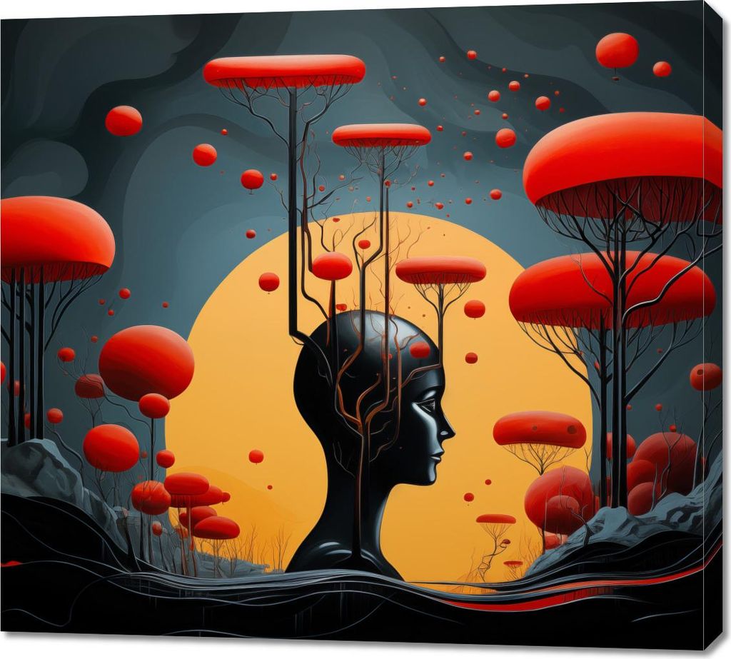 Bild 100x90cm Gedankenformen