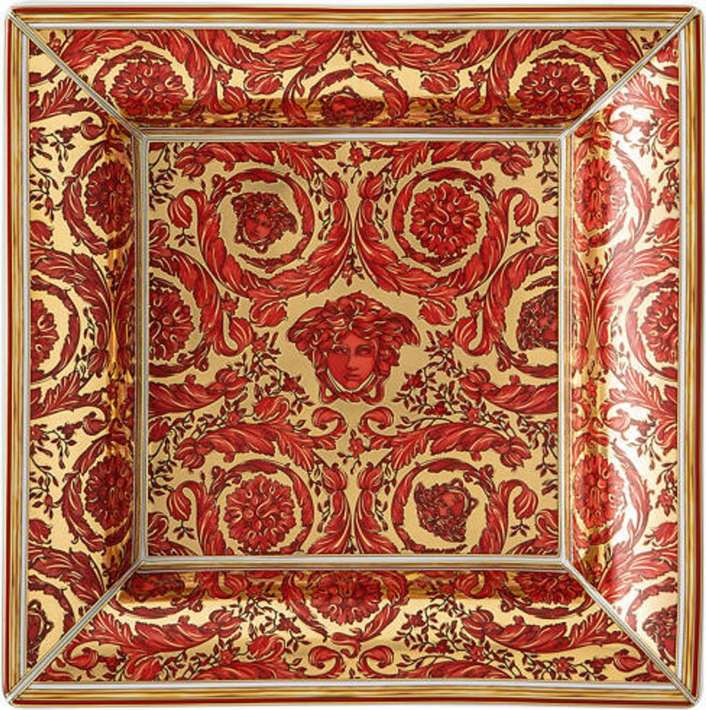 Rosenthal Versace Schale Medusa Garland Red, Porzellan, 18 cm, 14240-409958-25818