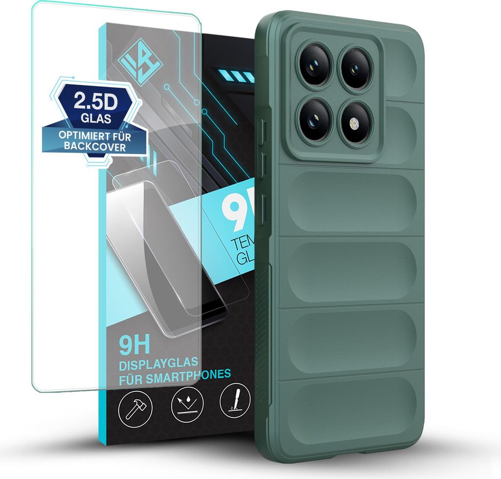Handy Hülle für Xiaomi 14T mit 9H Displayglas Displayschutz Produktbild 