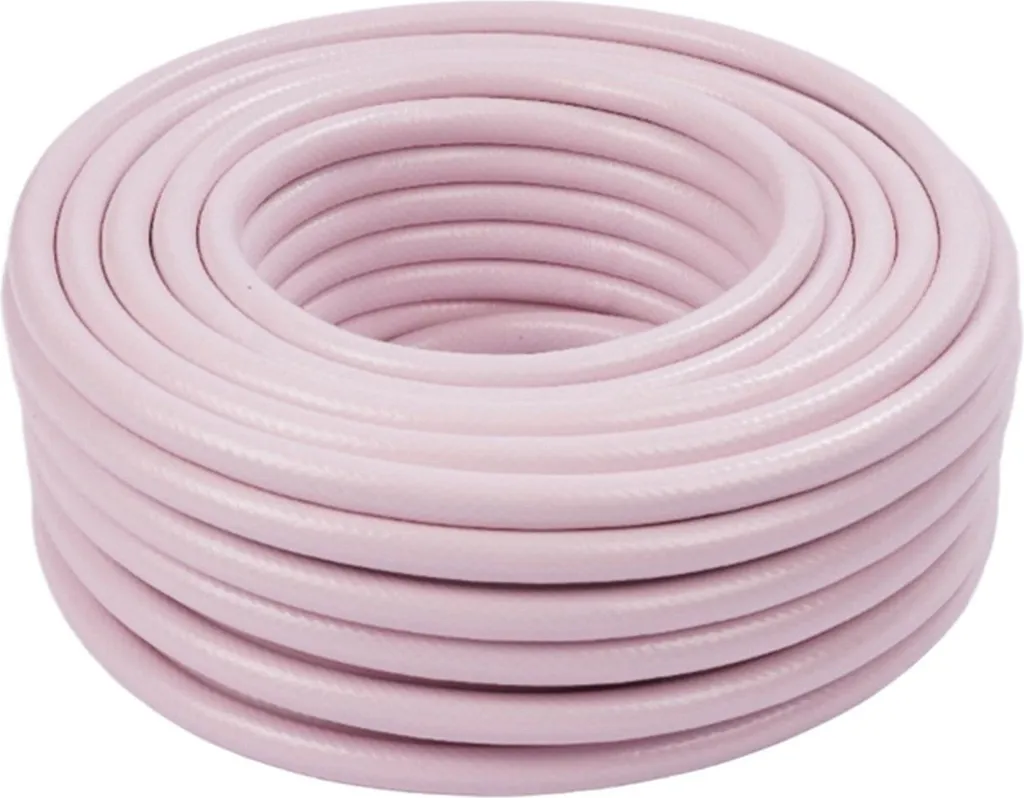 Tuyau d'arrosage rose pour jardin et terrasse 1/2 pouce ultra souple