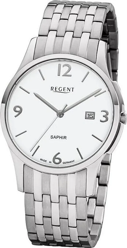Montre Analogique Homme en Métal Argenté Regent GM-1614 Chic et Robuste