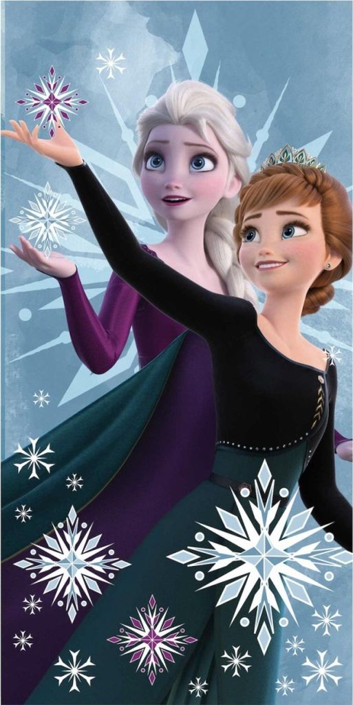 Jerry Fabrics Plážová osuška 70x140 Frozen 2 Anna a Elza Obrázek produktu 