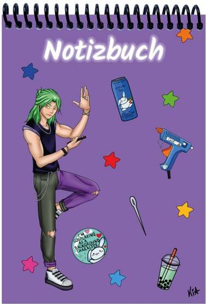 A 4 Notizblock Manga Quinn, lila, blanko