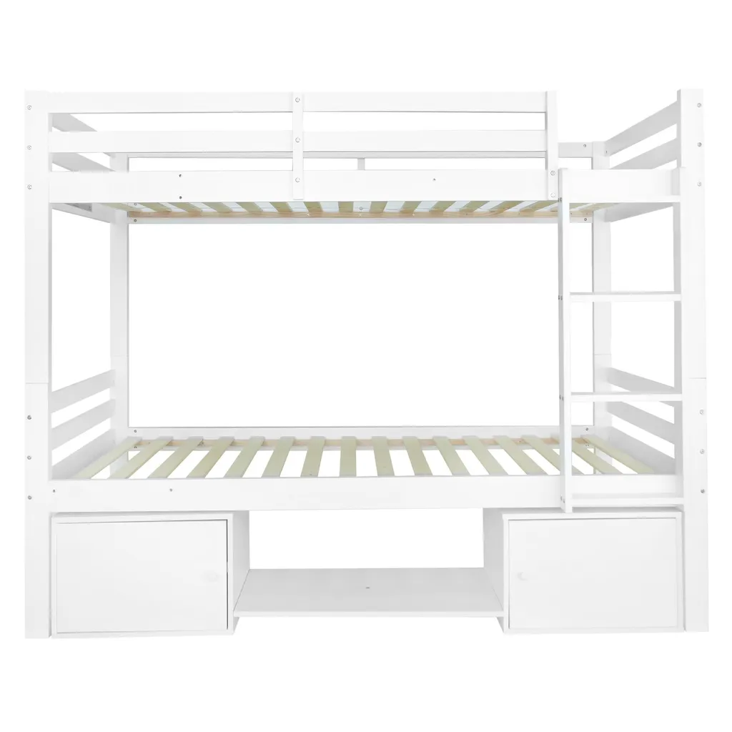 Lit superposé blanc 90x200cm : Gain de place idéal chambre enfant - 9