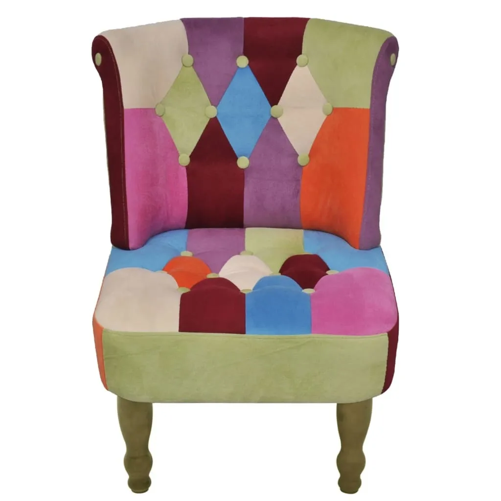 Chaises confortables patchwork en tissu antitache pour séjour moderne