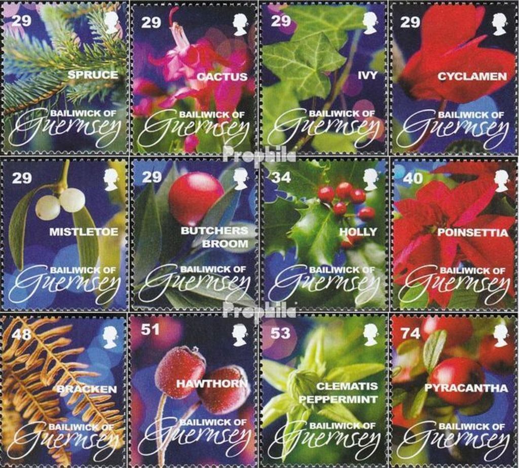 Briefmarken GB - Guernsey 2008 Mi 1219-1230 (kompl.Ausg.) postfrisch Weihnachten