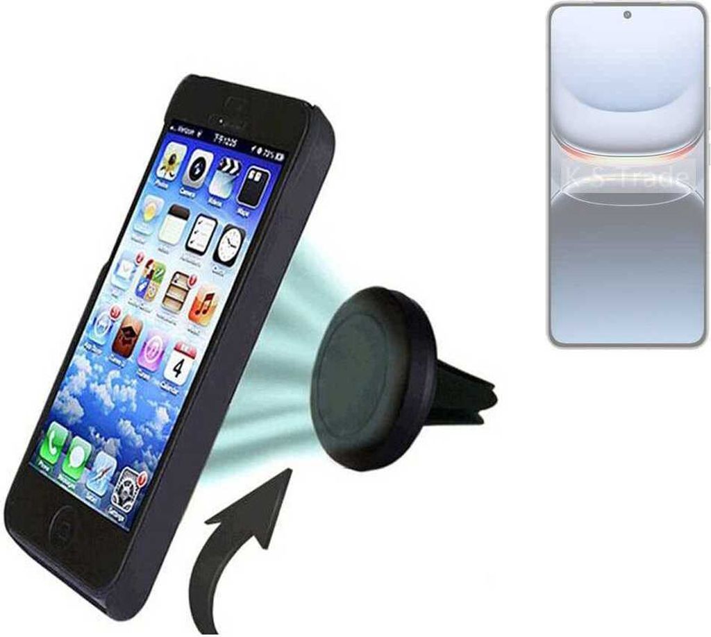 K-S-Trade kompatibel mit Vivo iQOO 13 Auto Handy Halterung KFZ Halter Lüftungsgitterhalterung Air Vent mount Smartphone Halter