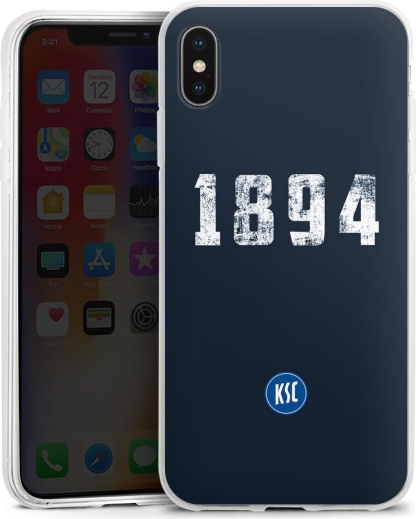 DeinDesign Handyhülle für Apple iPhone Xs Max Silikon Hülle Case Smartphone Schutzhülle Bundesliga KSC Karlsruher SC