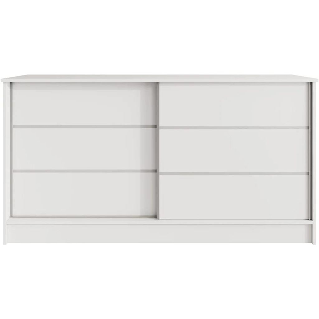 BEAUTYSOFA Kommode MIRELA 160 cm Weiß/Weiß, Sideboard mit 2 Produktbild 
