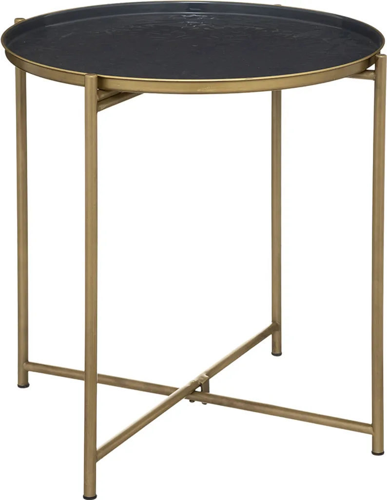 Table d'appoint Florian Eazy Living - Finition gris anthracite métal 40cm
