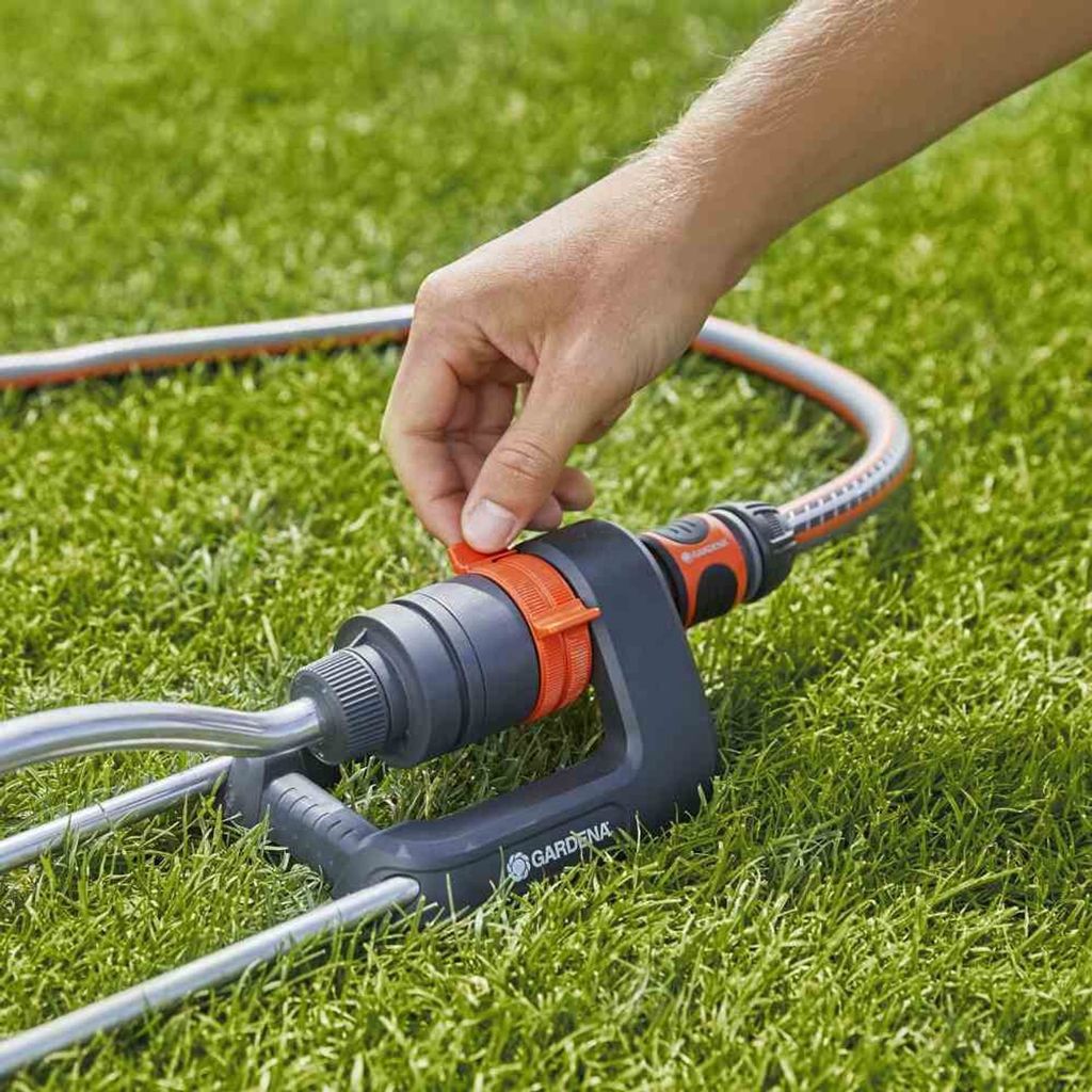 Siena Garden Irrigatore Quadrato In Metallo Con Ugelli Ottone - Portata 6-20m Per Superfici Fino A 300 M²