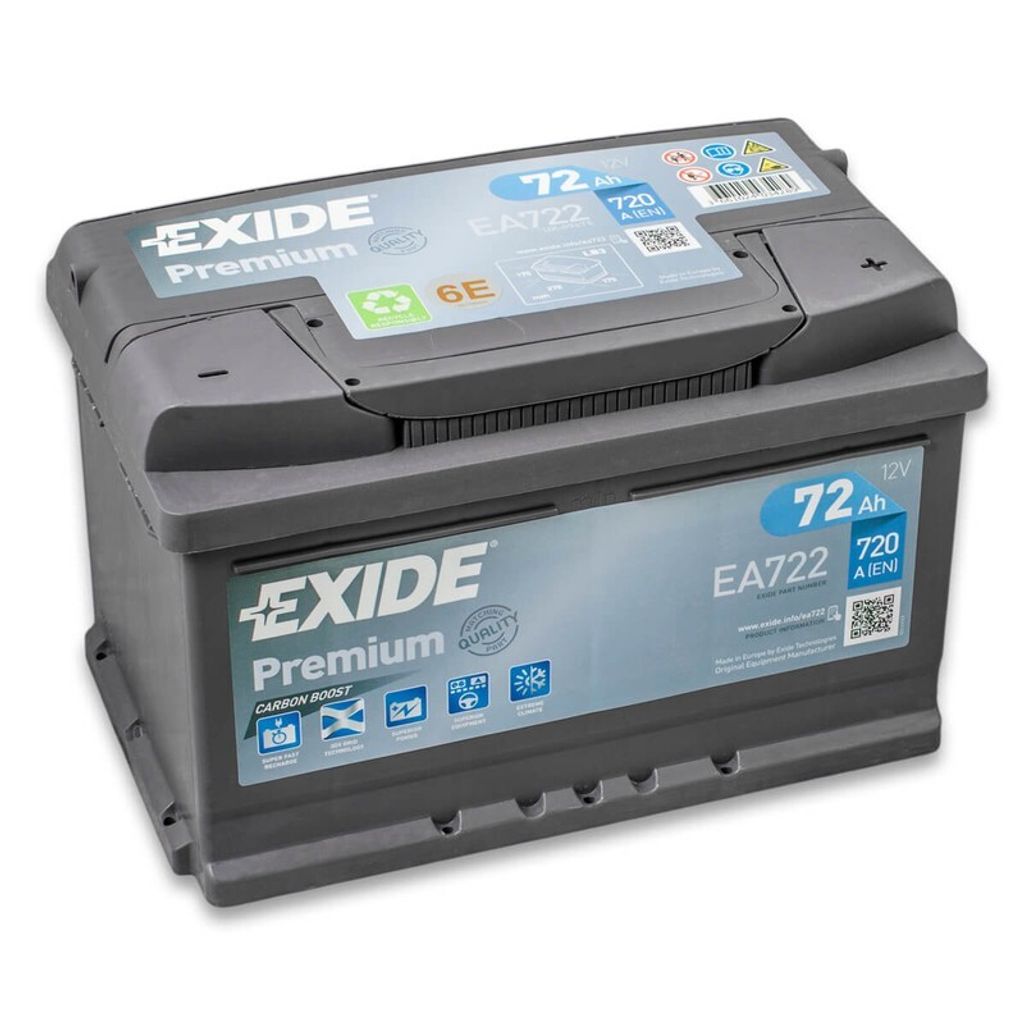 Exide EA722 Premium Carbon Boost 72Ah 720A Autobatterie Produktbild 