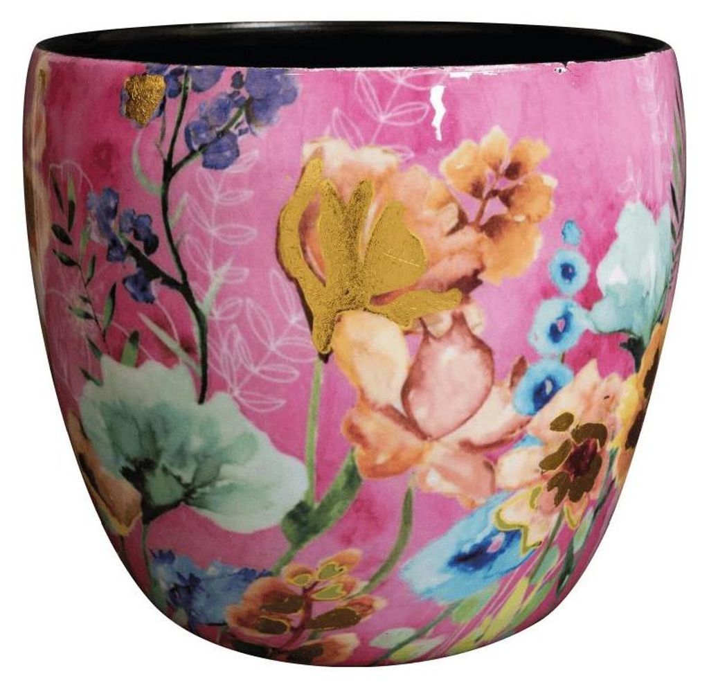 TS Collection - Bloempot Fiesta, fuchsia - 17x15 cm Productafbeelding 