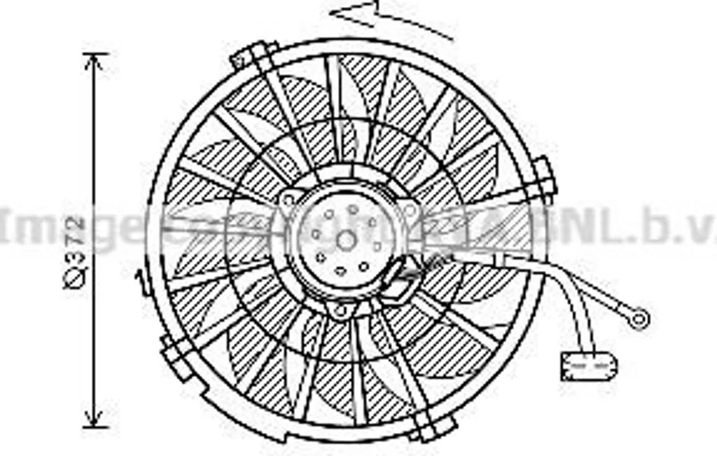 PRASCO PE7555 Ventilateur de Radiateur OE 125394 pour Jumpy et Expert
