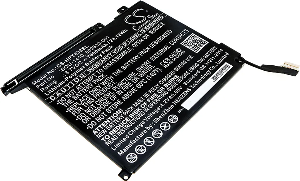 Batterie Li-Polymère 3.8V pour HP Pro Slate 10 EE G1 L2J89AA L2J92