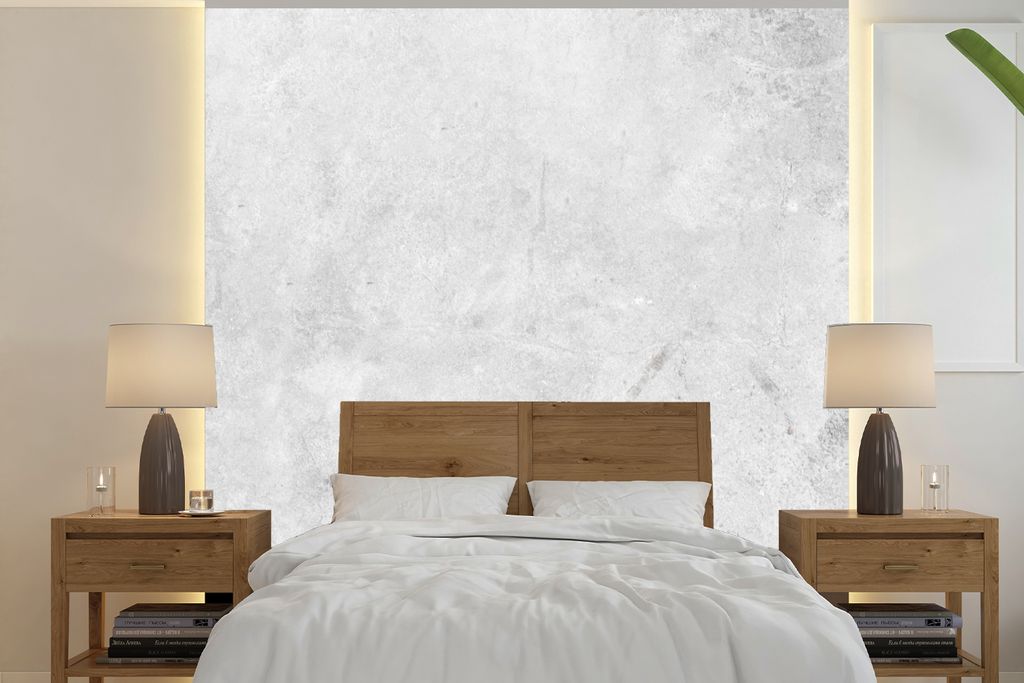 MuchoWow Fototapete für Wohnzimmer oder Schlafzimmer Wandtapete Vinyl Motivtapete Marmor - Textur - Grau - Marmoroptik - 350x350 cm - Schlafzimm...