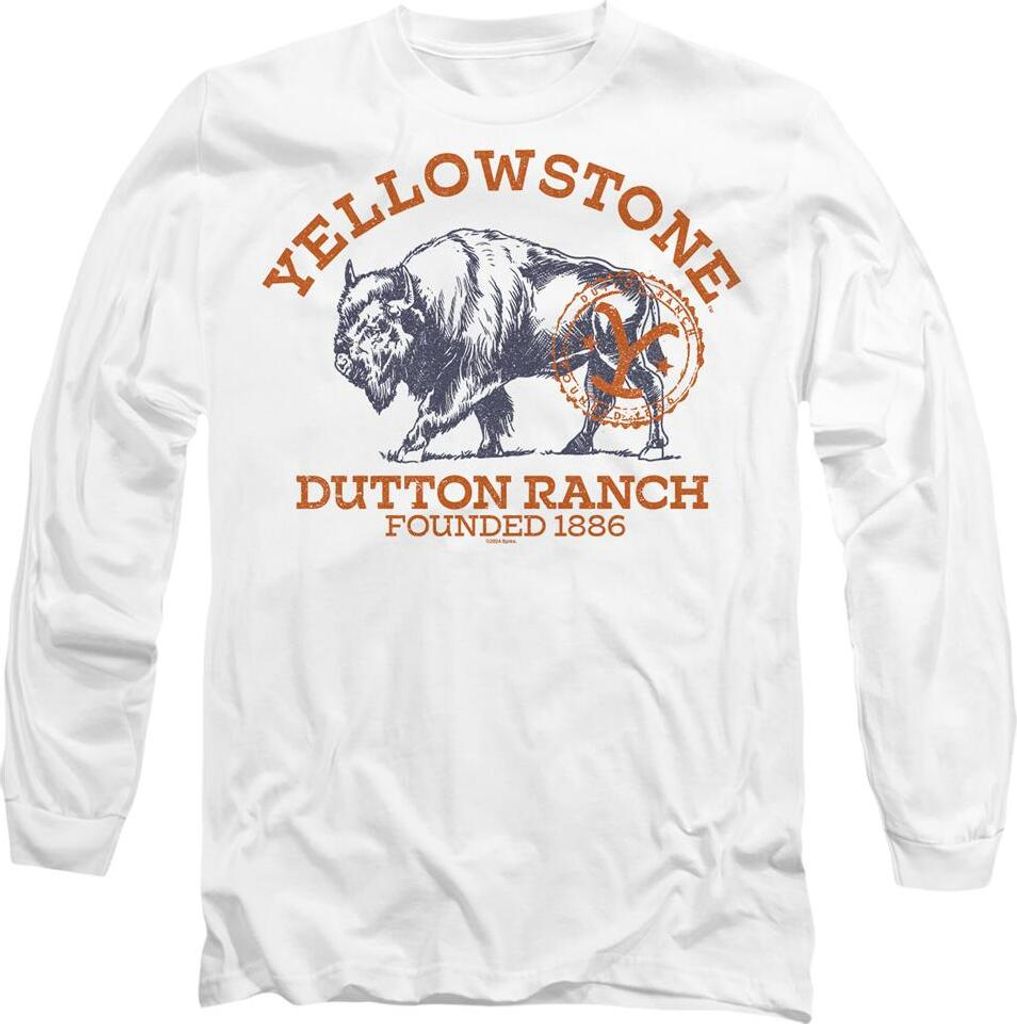 Yellowstone - "Dutton Ranch" T-Shirt für Herren/Damen Uni TV10265 (S) (Weiß)