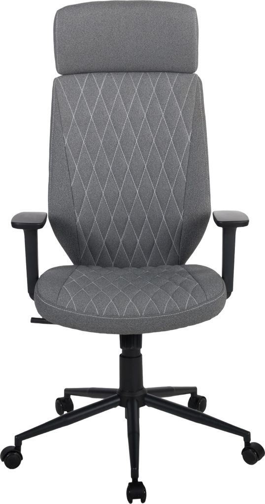 Chefsessel >Wanja< ergonomisch, Ziernähte, dunkelgrau, Filzstoff - 66x120x66cm (BxHxT)