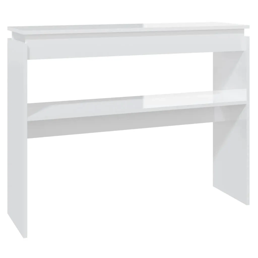 Mobile Ingresso Bianco Lucido SYFAX™ 102x30x80 - Salvaspazio Moderno