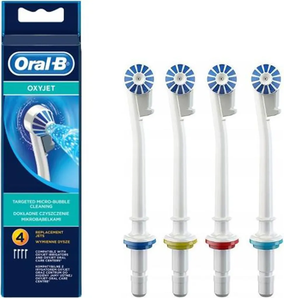 Oral-B OxyJet Lot de 4 canules de rechange pour hydropulseur dentaire - 20