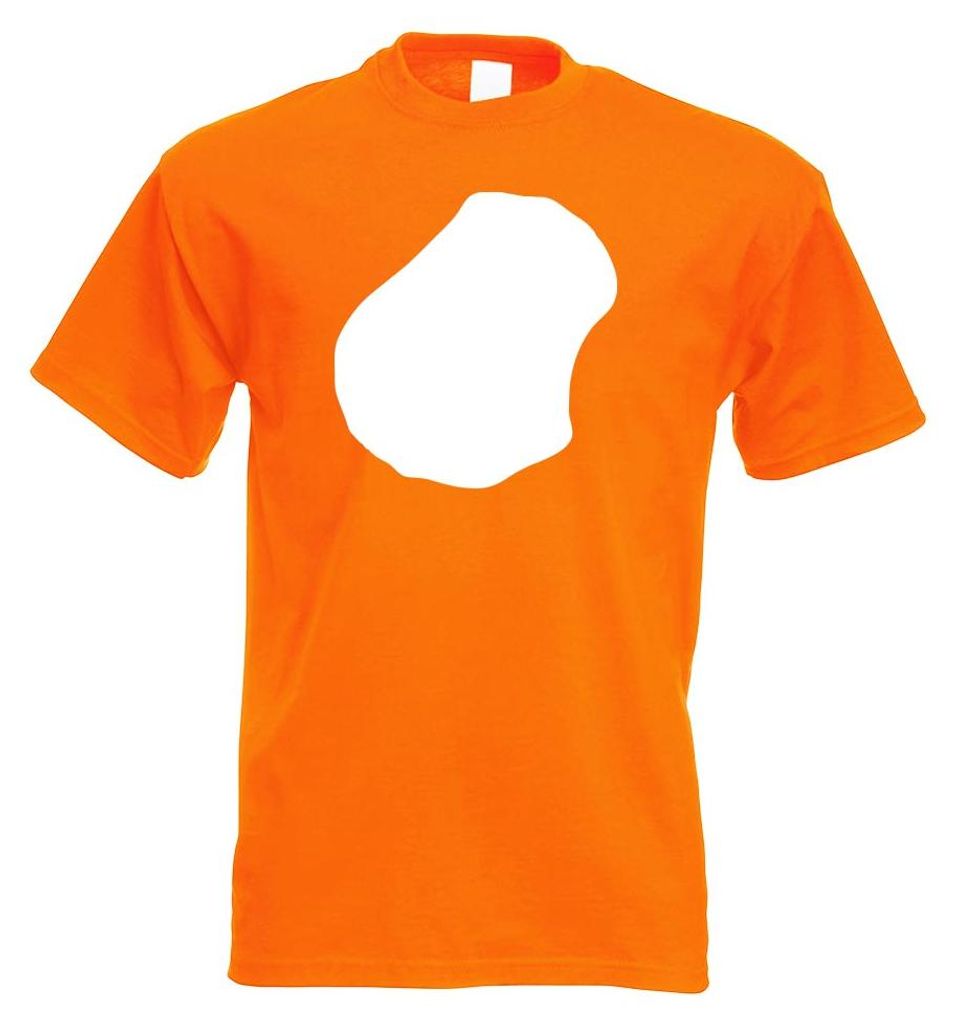 Kiwistar - T-Shirt - orange - Nauru Umriss Kontur Herren Funshirt Bedruckt Design Sprüche Spruch Motive - mit Motiv Bedruckt - Funshirt Design - S...