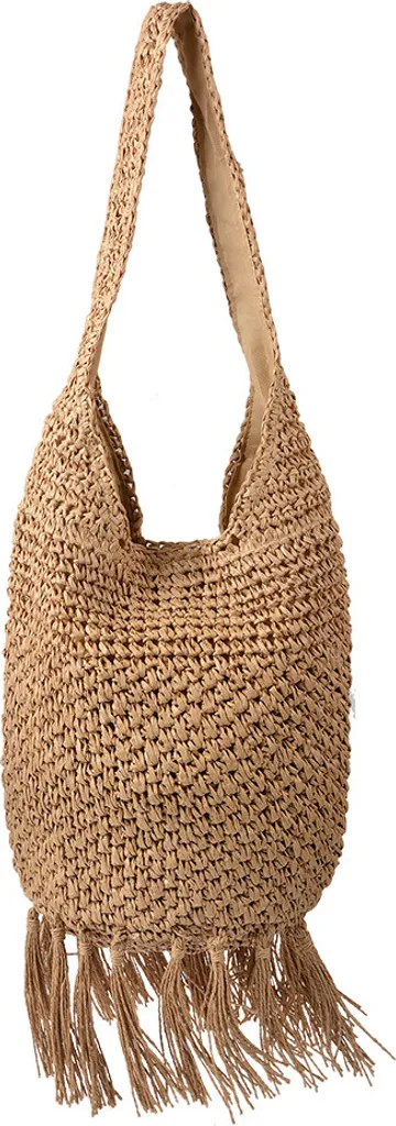 Clayre & Eef Borsa da spiaggia 35x35 cm Marrone Sintetico