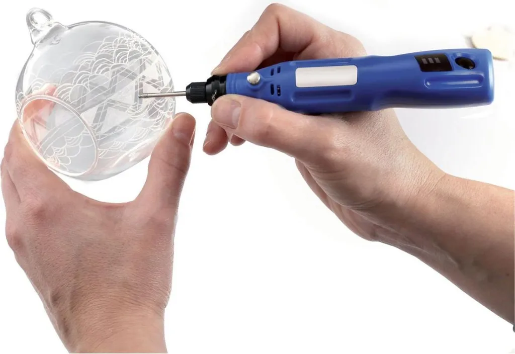 Stylet graveur sur verre rotatif avec pointe diamant pour décoration