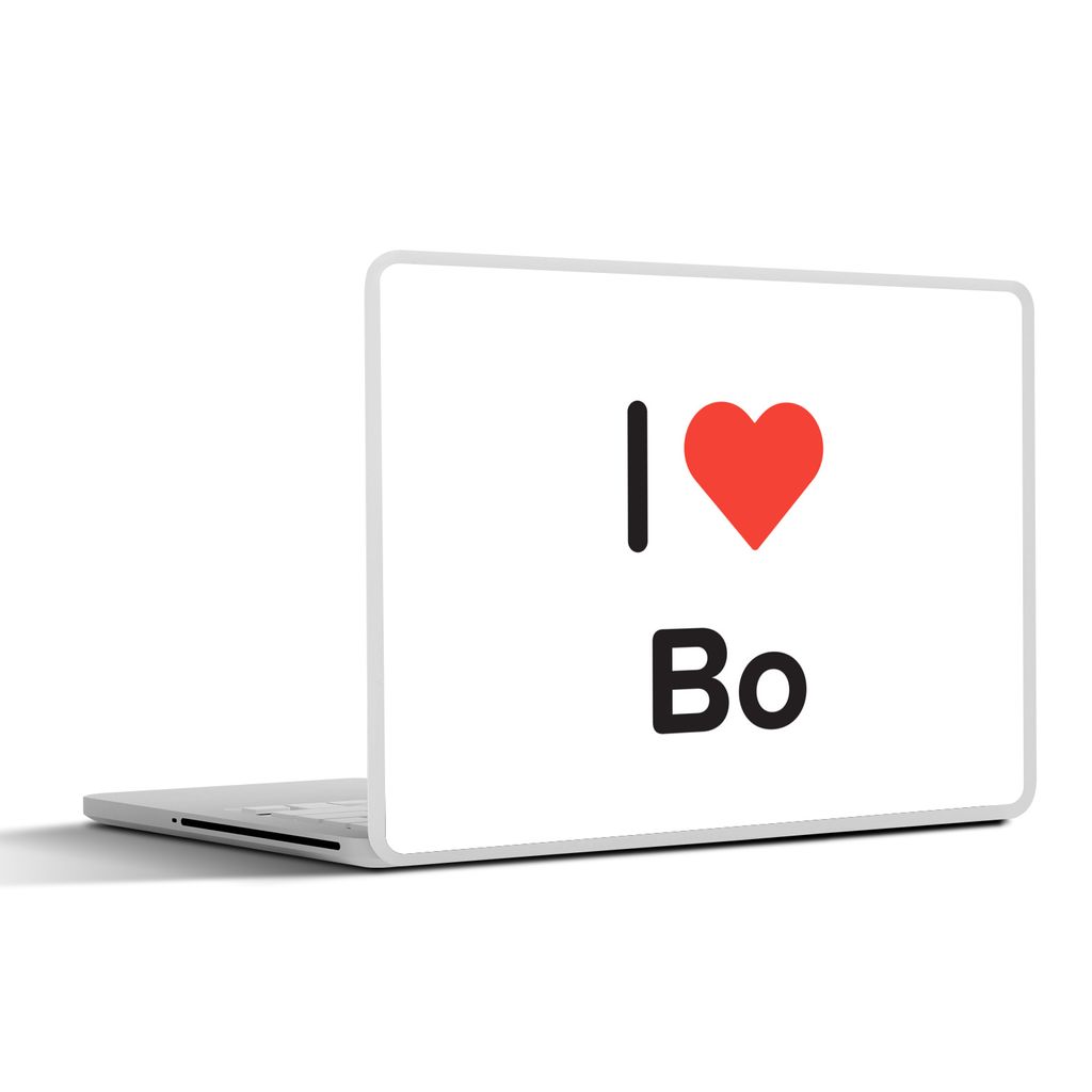 MuchoWow Laptop Aufkleber Sticker Cover Ich liebe - Bo - Girl 36.5x27.5 cm - Laptop-Sticker