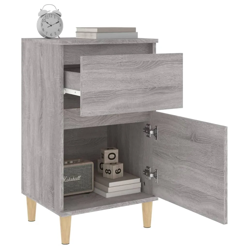 Tables de nuit Gris Sonoma 40x35x70 cm - Rangement vertical compact - 12