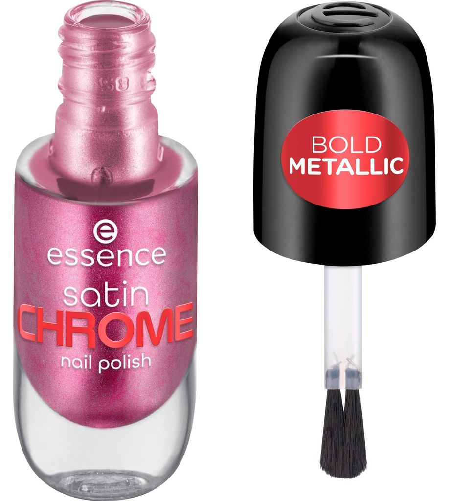L Lak na nehty essence satin CHROME, odstín 03, červená, Obrázek produktu 