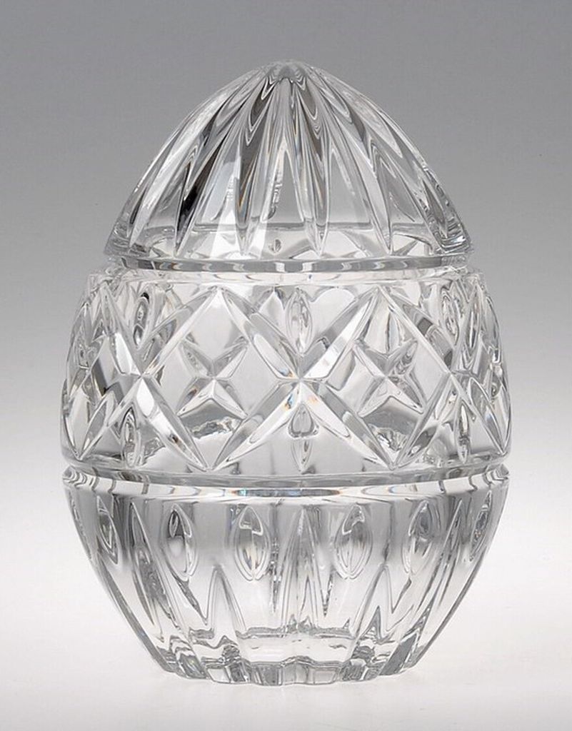 Glasdose Bonboniere Ei Imperial 14cm aus Bleikristallglas