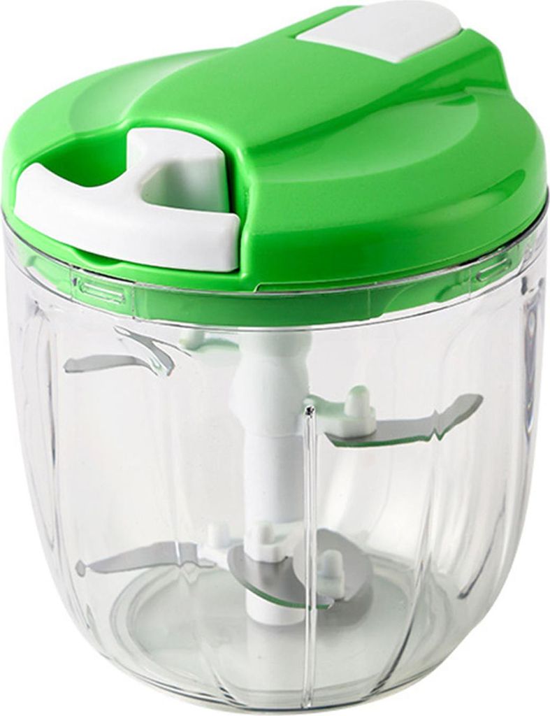 Manueller Fleischwolf, Gemüseschneider, tragbar, mit Handzugschnur, Knoblauchwolf, Zwiebelschneider, Küchenmaschine für Gemüse, Obst und Nüsse