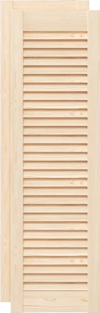 Set 2 Ante a Lamelle 99x29,5cm in Pino Massiccio per Armadi vidaXL