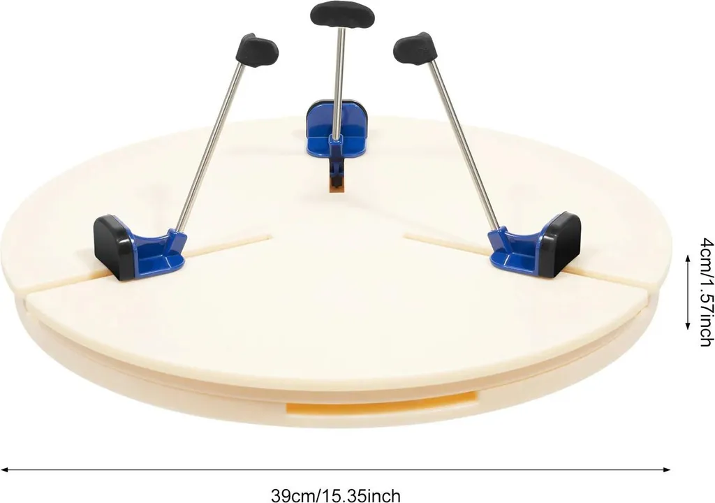 Pince de centrage pour tour de potier réglable en ABS blanc robuste